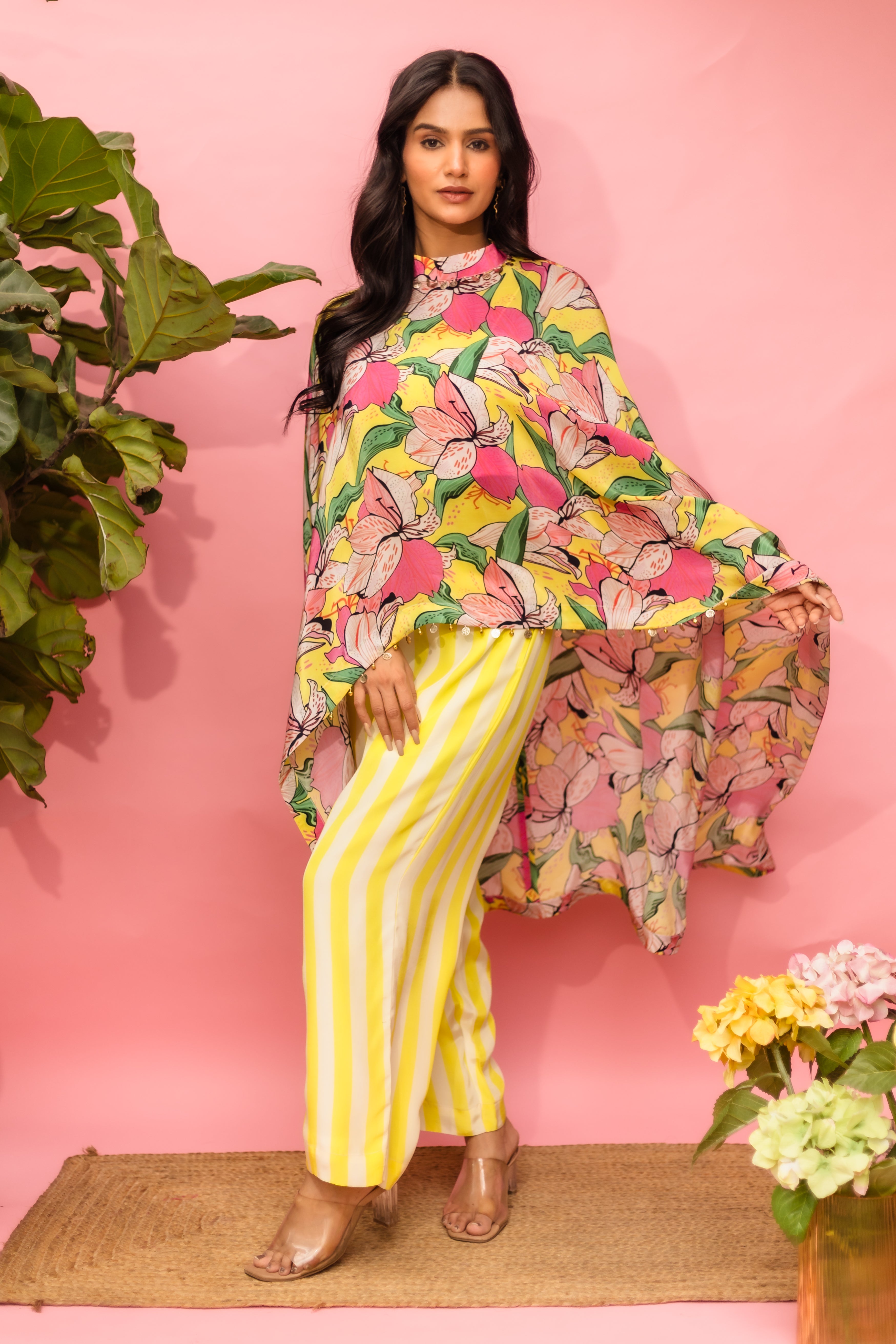 Flora Flash Choker Cape set