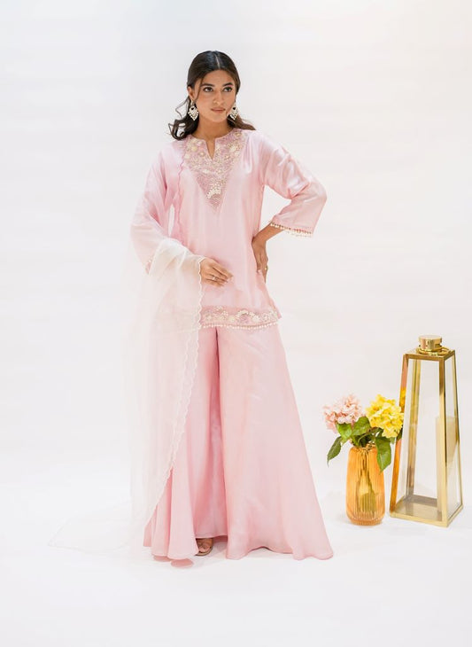 Honey Bell Pearl Short Kurta Plazzo With Dupatta