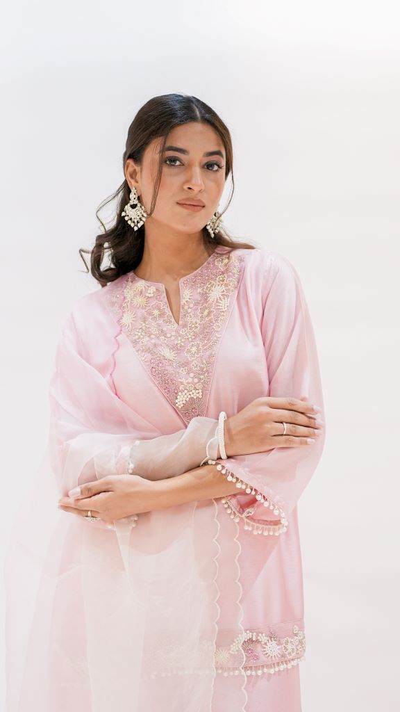 Honey Bell Pearl Short Kurta Plazzo With Dupatta
