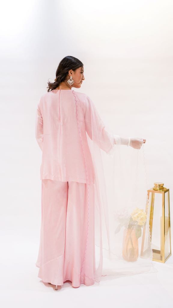 Honey Bell Pearl Short Kurta Plazzo With Dupatta