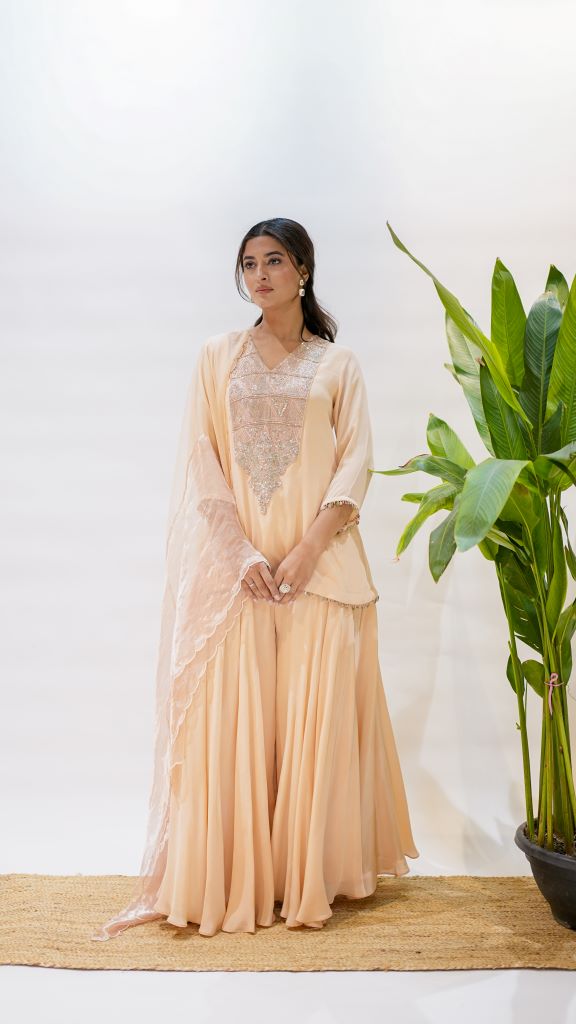 Triangle Short Kurta W|d Plazzo