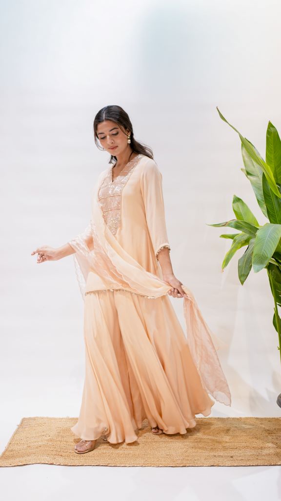 Triangle Short Kurta W|d Plazzo