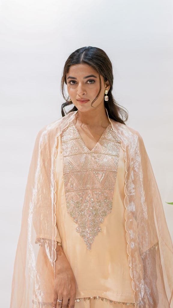 Triangle Short Kurta W|d Plazzo