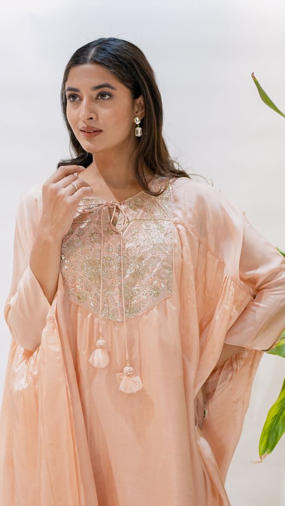 Triangle Short Kurta With Bell Bottom Pant