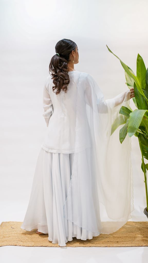 Moti Mrinal Short Kurta With Plazzo