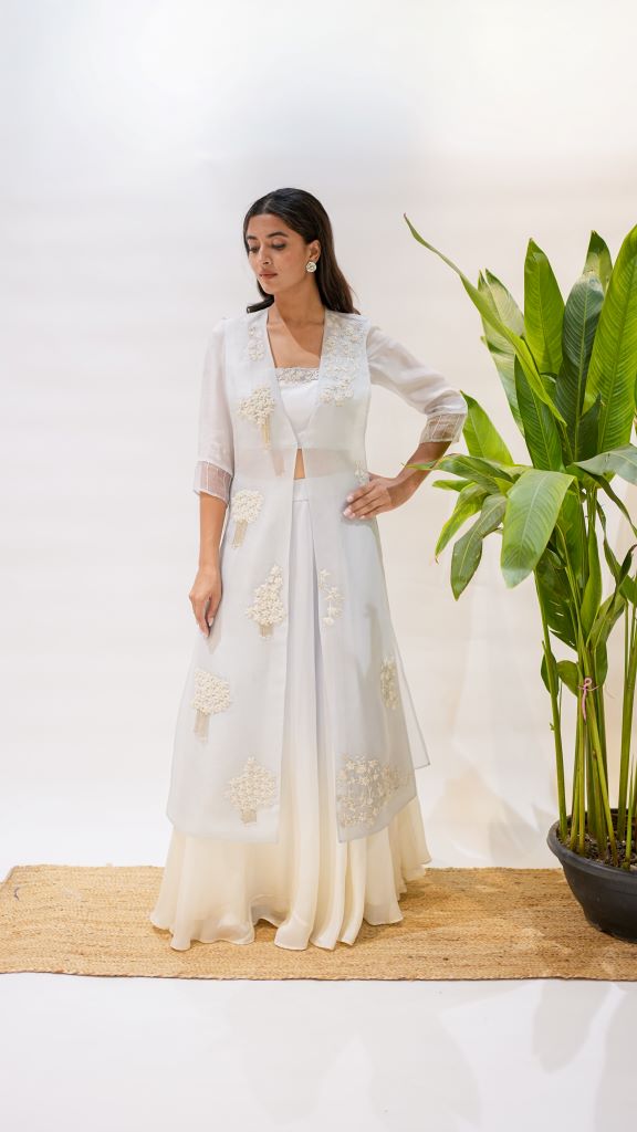 Moti Mrinal Jacket Blouse Skirt