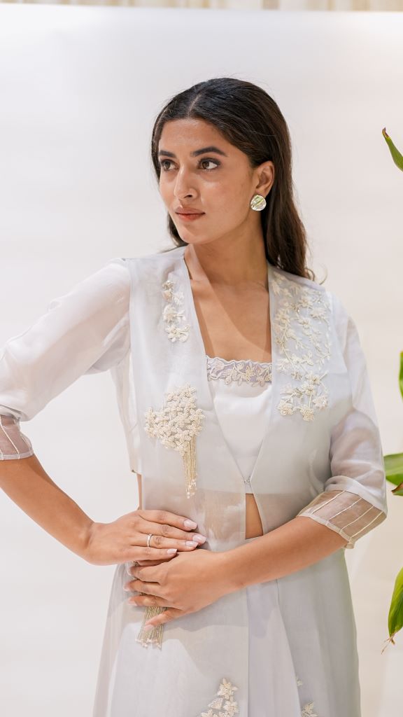 Moti Mrinal Jacket Blouse Skirt
