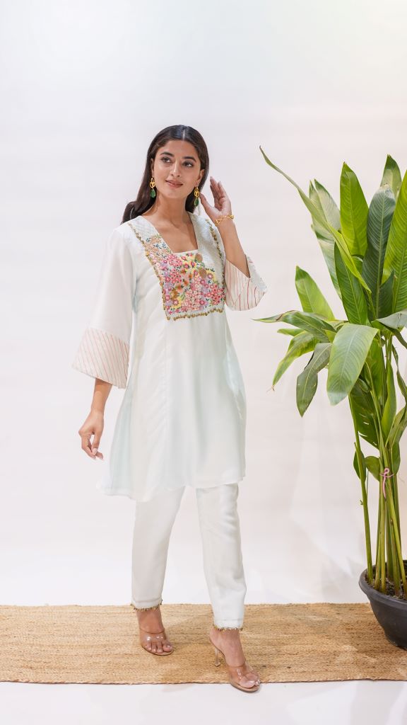Kaliyarn Firozi Peplum W/D Pant