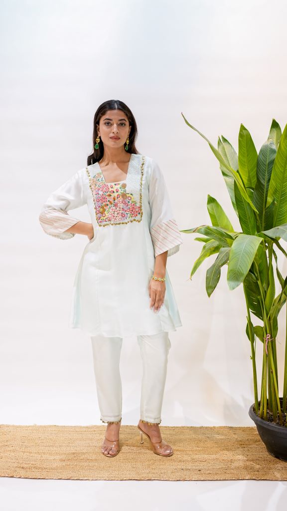 Kaliyarn Firozi Peplum W/D Pant