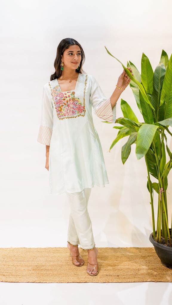 Kaliyarn Firozi Peplum W/D Pant