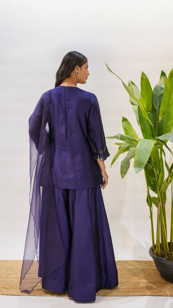 Crystal Short Kurti W|d Plazzo And Dupatta