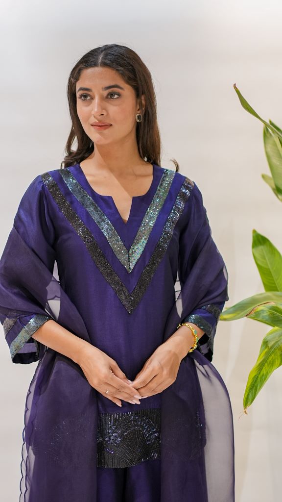 Crystal Short Kurti W|d Plazzo And Dupatta