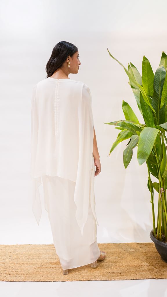 Kaliyarn Kaftan With Drape Skirt