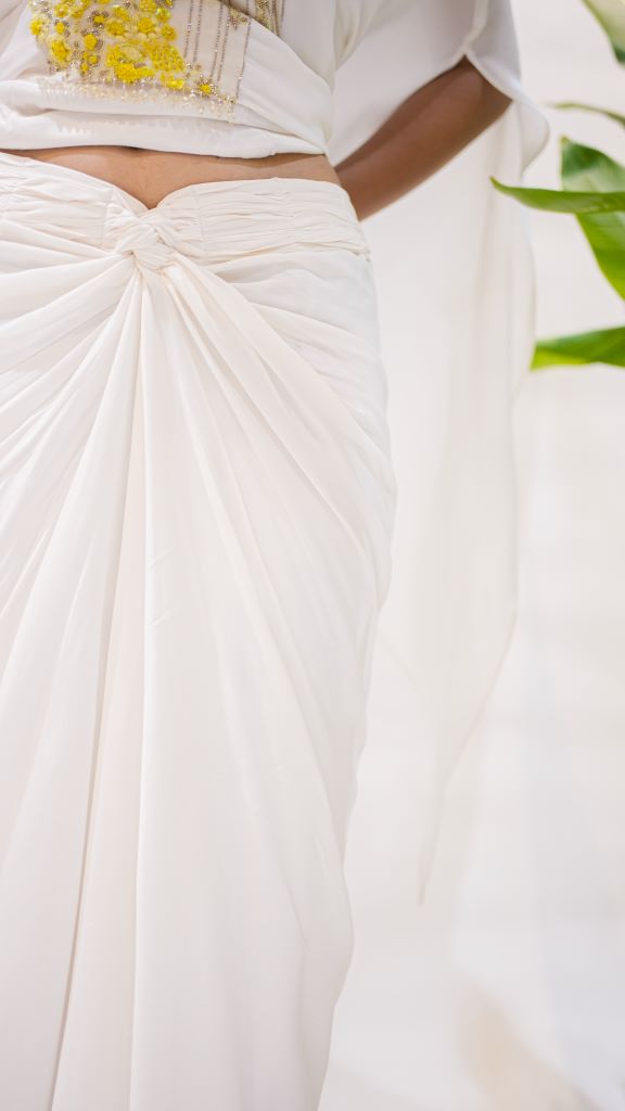 Kaliyarn Kaftan With Drape Skirt
