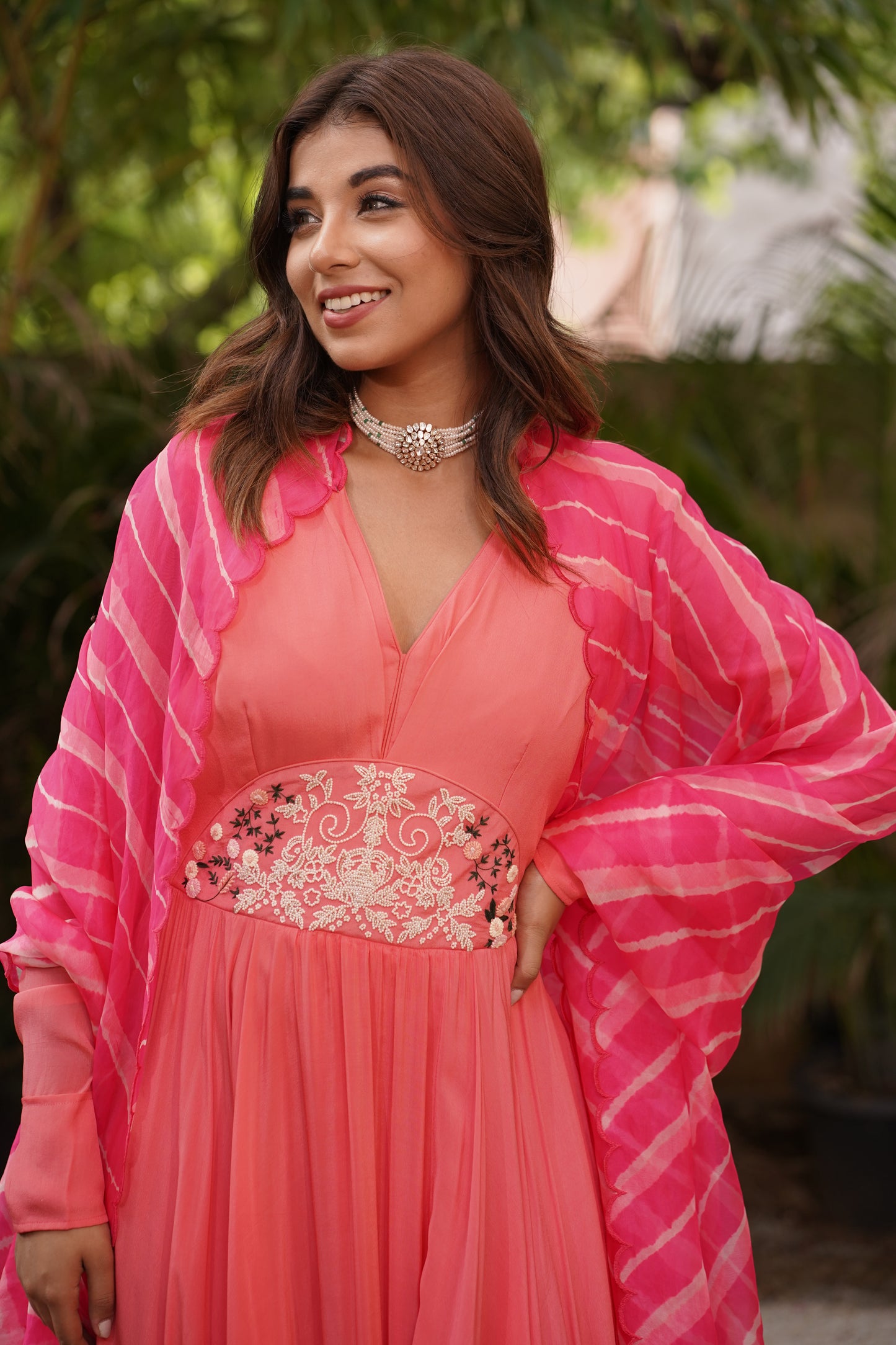 Moti Resham Corset - Gown
