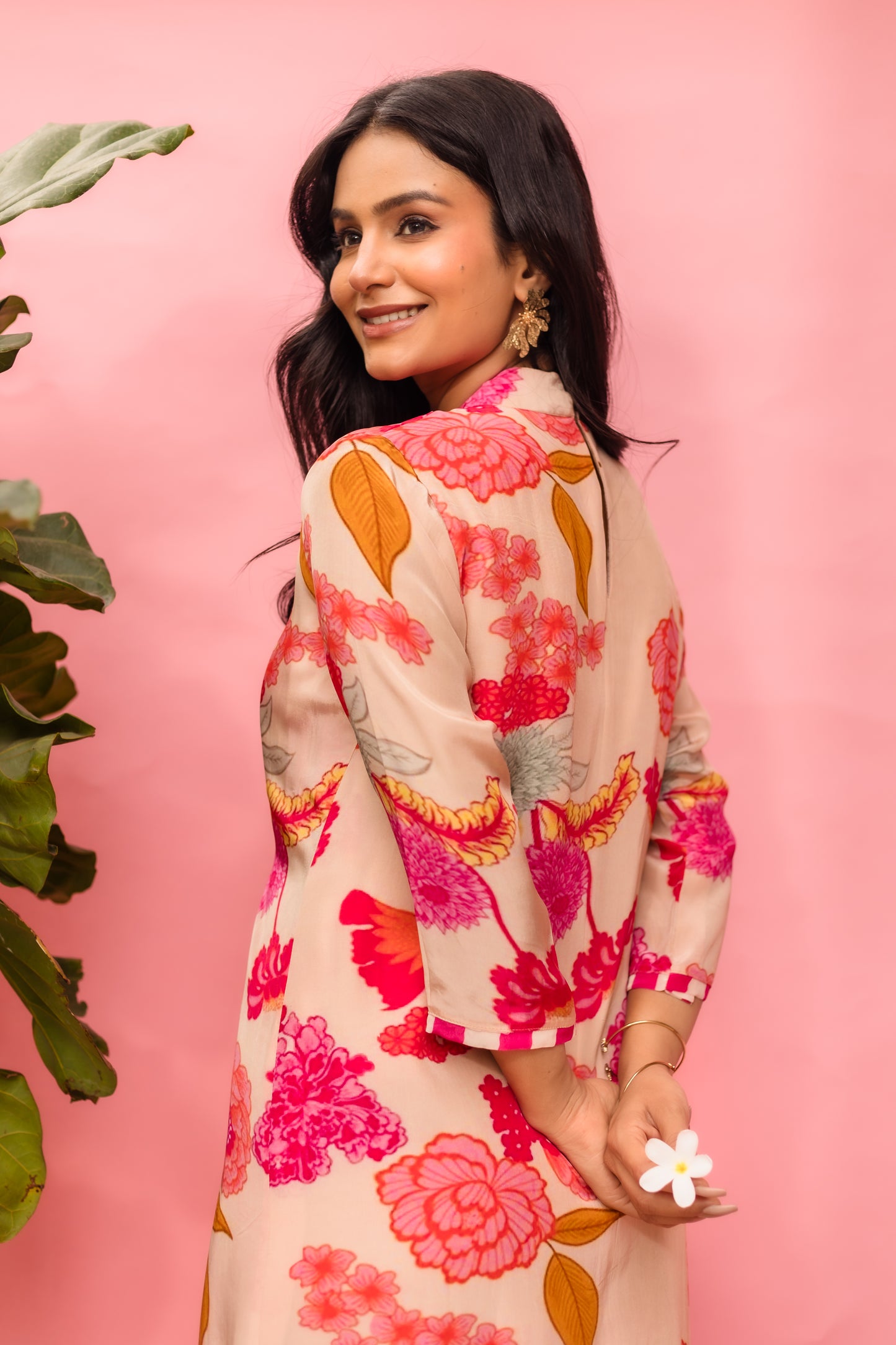 Peachy Bloom Harem Jumpsuit