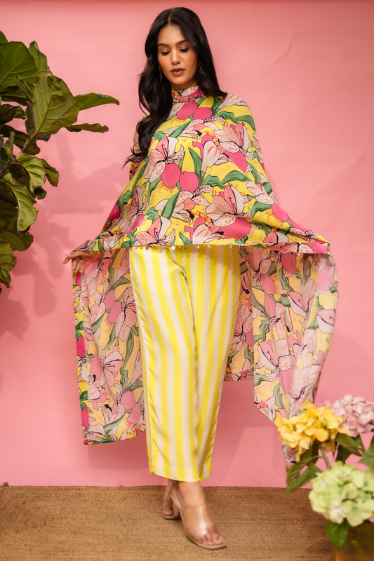 Flora Flash Choker Cape set
