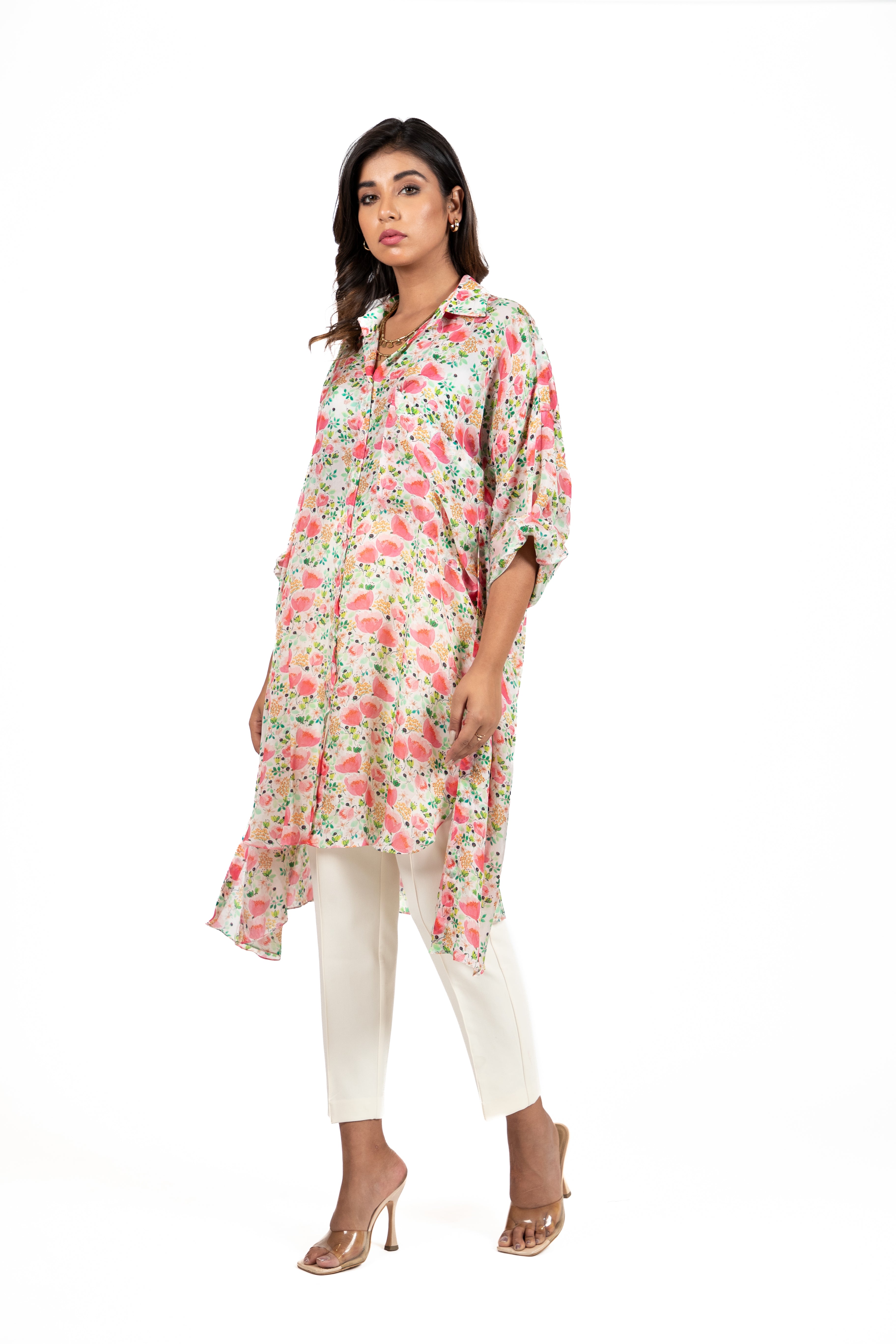 Flower Cluster Boxy - Flap Shirt