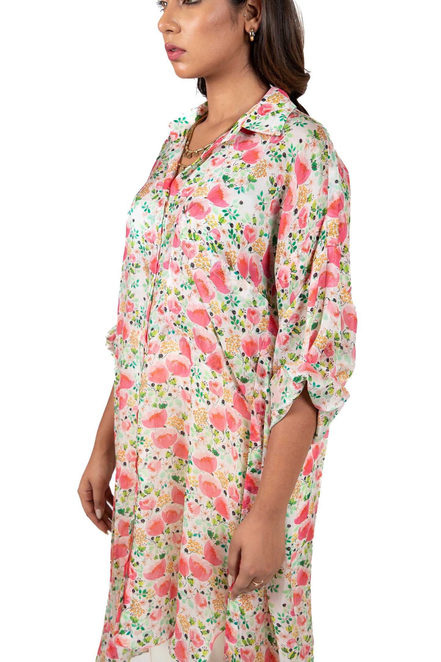 Flower Cluster Boxy - Flap Shirt