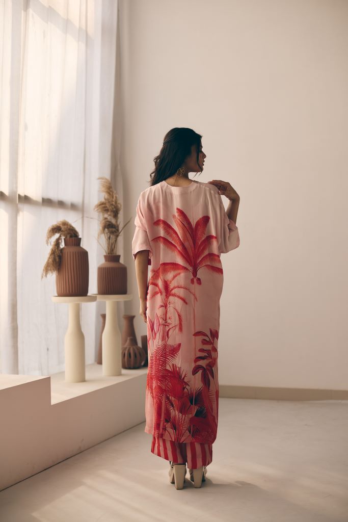 Tropical Bliss Knot Kurta With Pant
