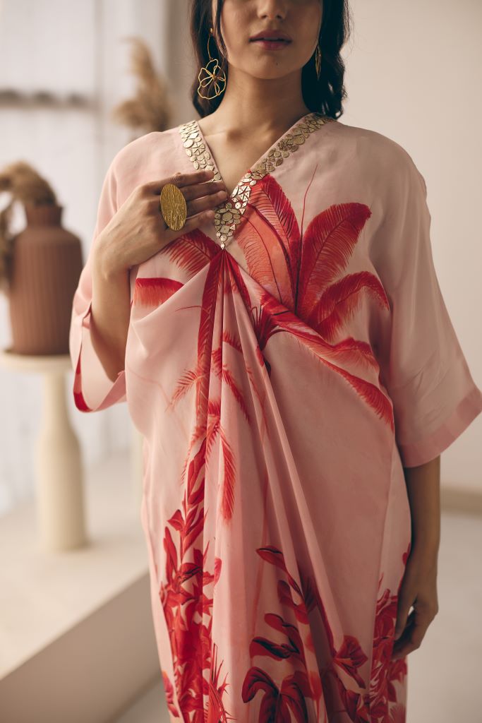 Tropical Bliss Knot Kurta With Pant