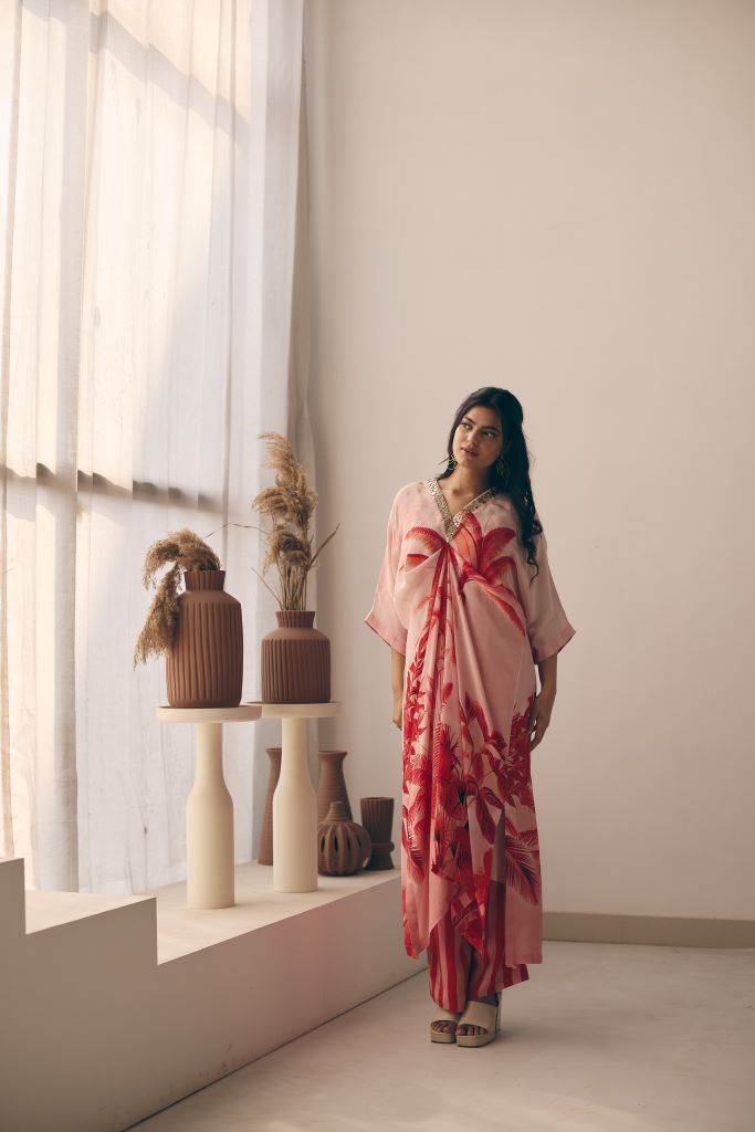 Tropical Bliss Knot Kurta With Pant