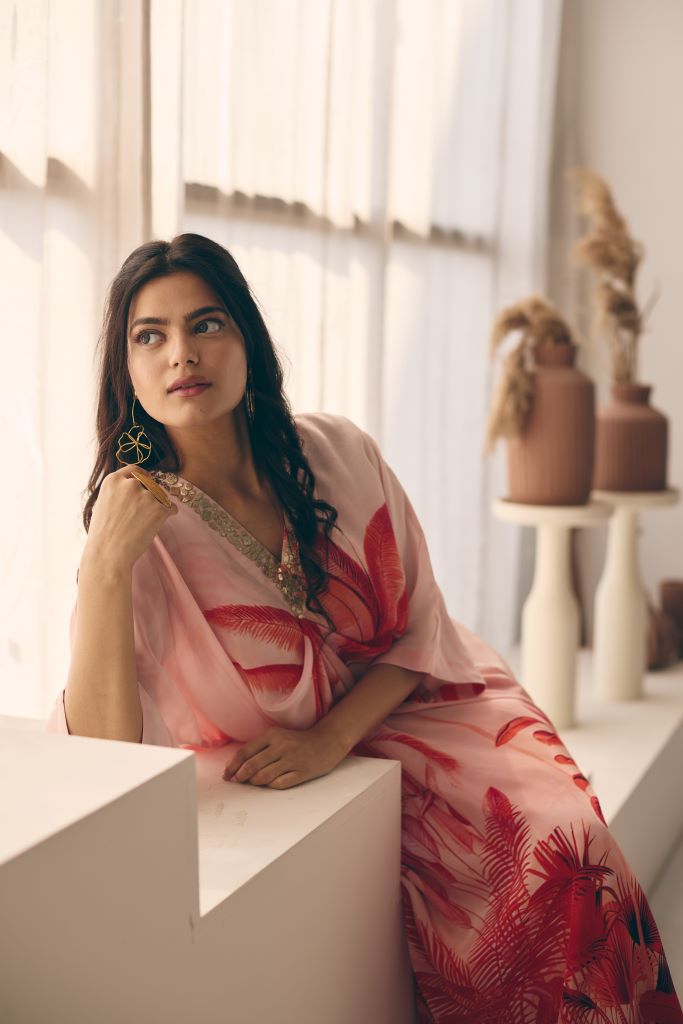 Tropical Bliss Knot Kurta With Pant