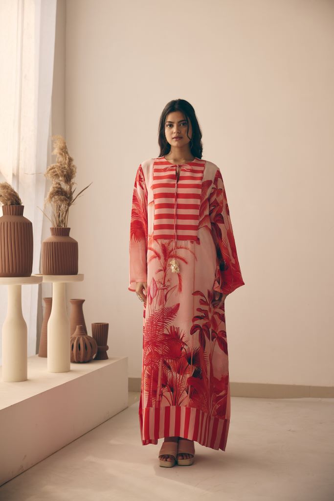 Tropical Bliss Long Yoke Kaftan