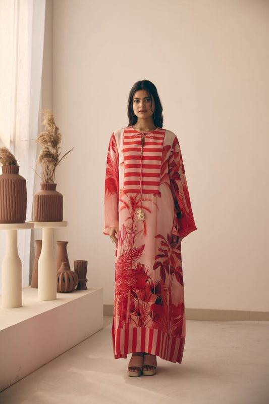Tropical Bliss Long Yoke Kaftan