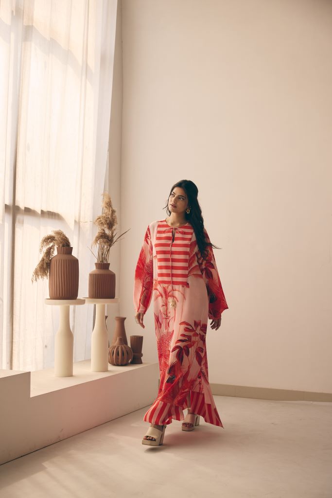 Tropical Bliss Long Yoke Kaftan