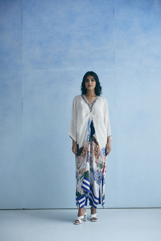 Blue Island Knot Kurta With Pant