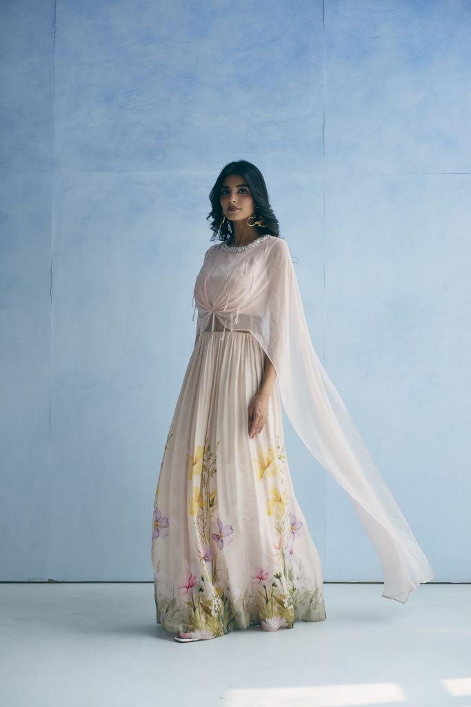 Spring Blossom Corset Gown
