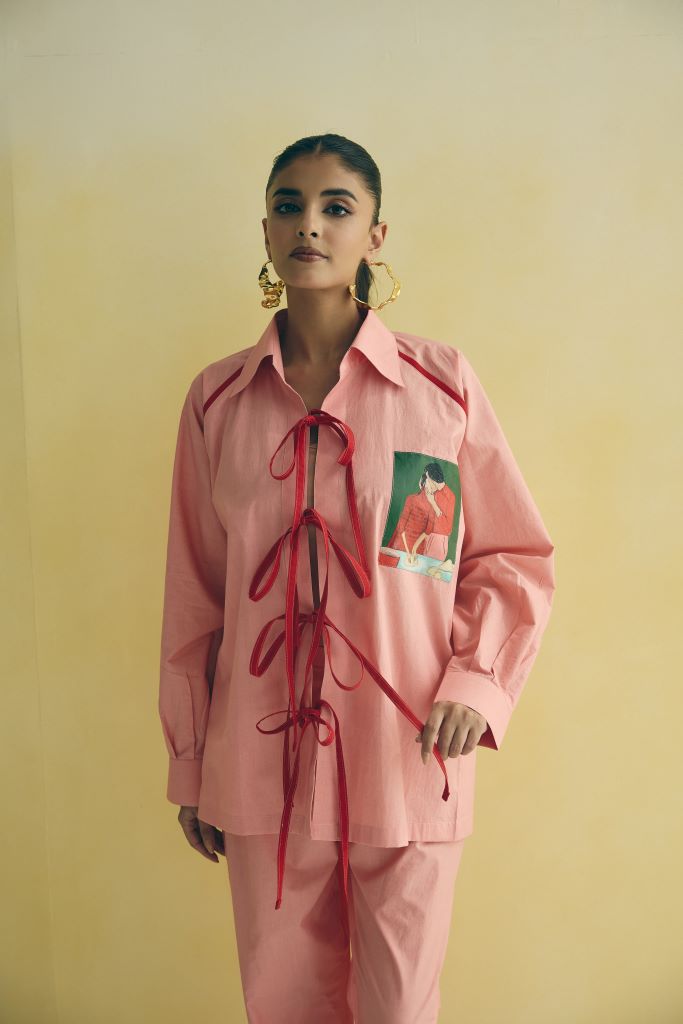 Love In Kitchen Front Knots Co-ord  Set