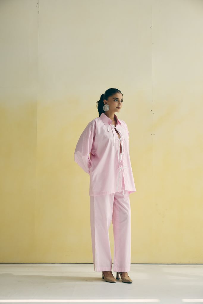 The Green Apple Front Knot Co-ord Set