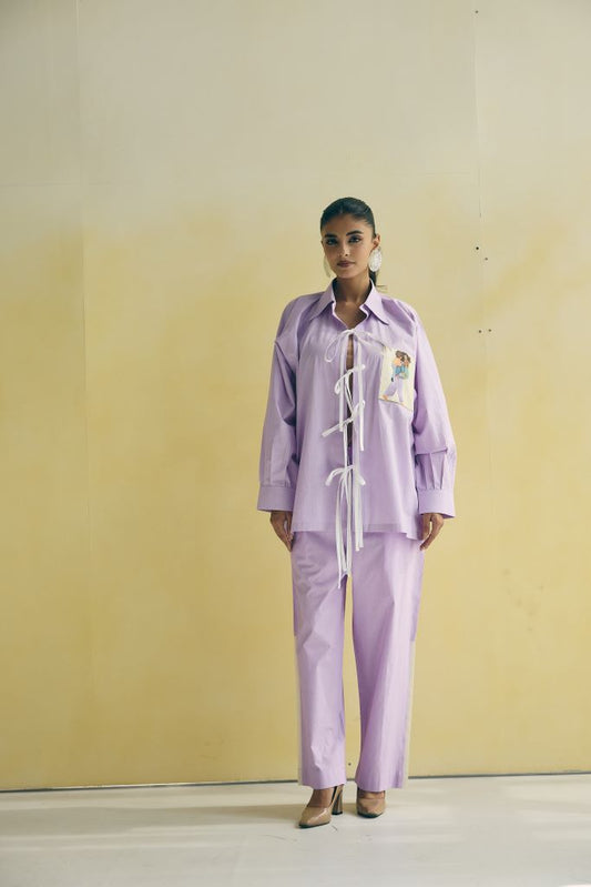 Strong Mom Front Knot Co-ord Set