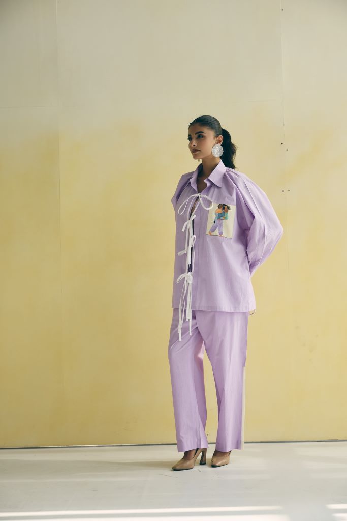 Strong Mom Front Knot Co-ord Set