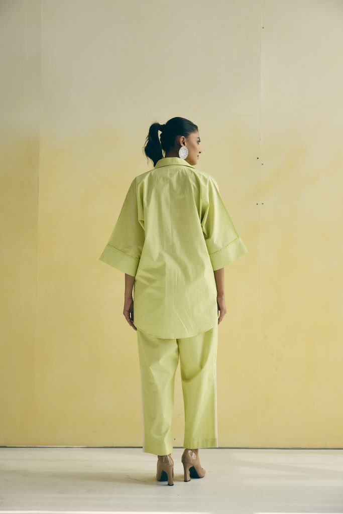 Girl In Balcony Pearl  Button Co-ord Set